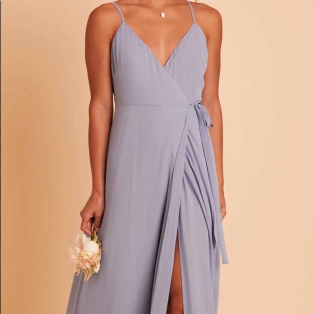 Birdy Grey Cindy Wrap Dress - M, Dusty Blue